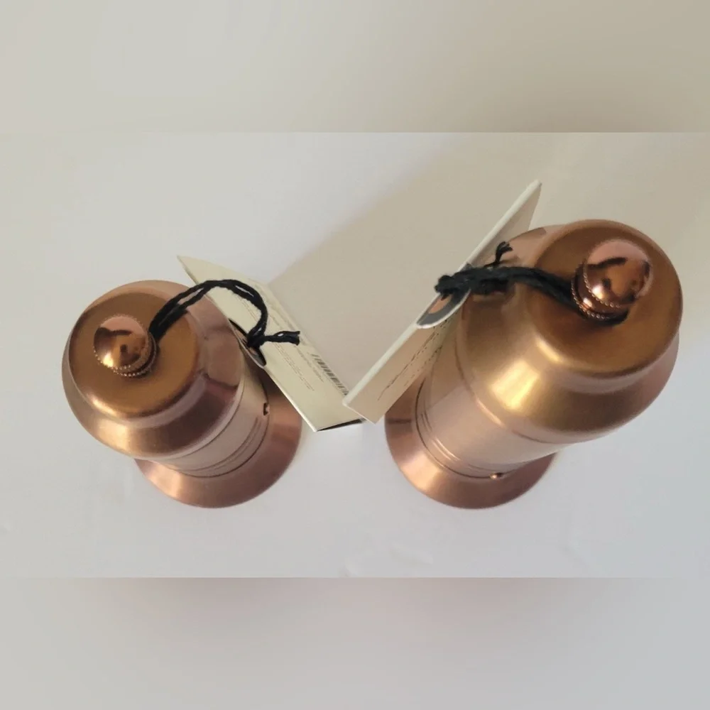 Hearth & Hand With Magnolia Tall & Short Salt & Pepper Crank Grinder Copper Set.